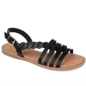 Black Journee Collection Solay Sandals Size 10